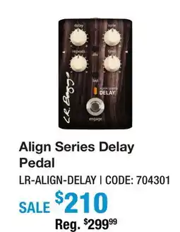 Long & McQuade ALIGN SERIES DELAY PEDAL offer