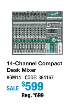 Long & McQuade 14-Channel Compact Desk Mixer offer