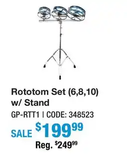 Long & McQuade ROTOTOM SET (6,8,10) W/STAND offer