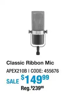 Long & McQuade Classic Ribbon Mic offer