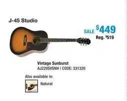 Long & McQuade Vintage Sunburst offer