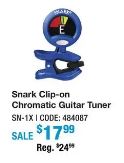 Long & McQuade SNARK CLIP-ON CHROMATIC GUITAR TUNER offer