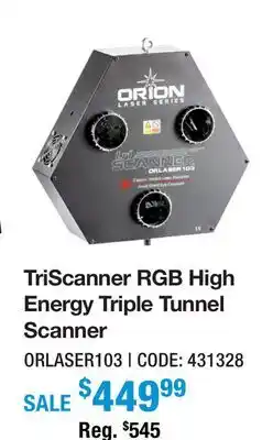 Long & McQuade TRISCANNER RGB HIGH ENERGY TRIPLE TUNNEL SCANNER offer
