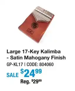 Long & McQuade LARGE 17 KEY KALIMBA SATIN MAHOGANY FINISH offer