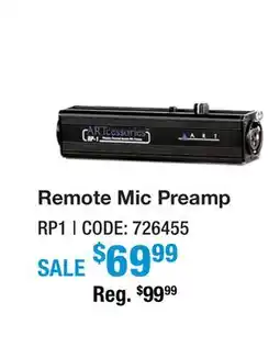 Long & McQuade REMOTE MIC PREAMP offer