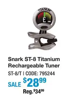 Long & McQuade ST-8 Titanium Rechargeable Tuner offer