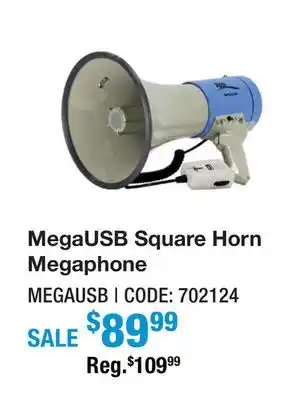Long & McQuade MegaUSB Square Horn Megaphone offer