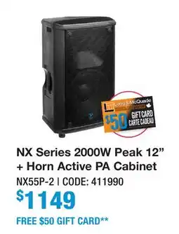 Long & McQuade NX Series 2000W Peak 12 + Horn Active PA Cabinet offer