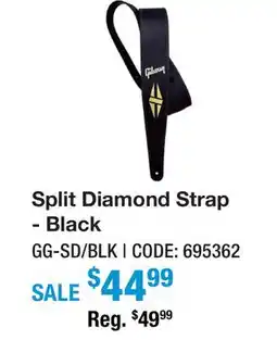 Long & McQuade SPLIT DIAMOND STRAP - BLACK offer