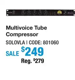 Long & McQuade Single Channel Rackmount Multi-Voice Tube Opto Compressor offer