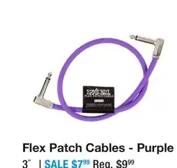 Long & McQuade FLEX PATCH CABLES - PURPLE offer