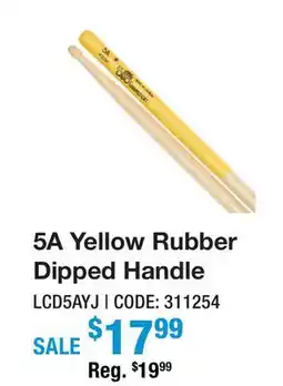 Long & McQuade 5A YELLOW RUBBER DIPPED HANDLE offer