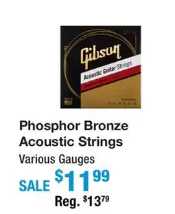 Long & McQuade PHOSPHOR BRONZE ACOUSTIC STRINGS offer