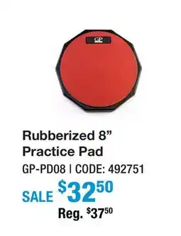 Long & McQuade RUBBERIZED 8 PRACTICE PAD offer