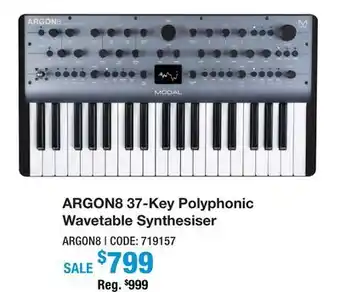 Long & McQuade ARGON8 37-KEY POLYPHONIC WAVETABLE SYNTHESISER offer