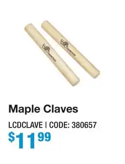 Long & McQuade MAPLE CLAVES offer