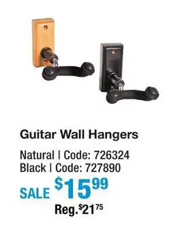 Long & McQuade GUITAR WALL HANGERS offer