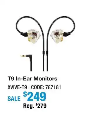 Long & McQuade T9 IN-EAR MONITORS offer