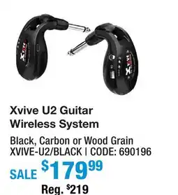 Long & McQuade Xvive U2 Guitar Wireless System offer