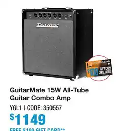 Long & McQuade GUITARMATE 15W ALL-TUBE GUITAR COMBO AMP offer