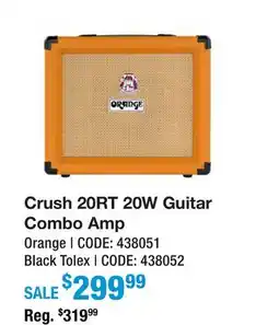 Long & McQuade CRUSH 20RT 20W GUITAR COMBO AMP offer