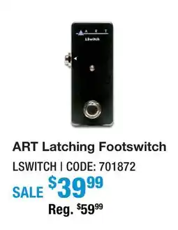 Long & McQuade ART Latching Footswitch offer