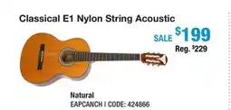 Long & McQuade Classical E1 Nylon String Acoustic Hummingbird offer