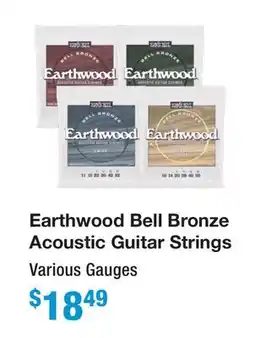 Long & McQuade Earthwood Bell Bronze Acoustic Guitar Strings offer