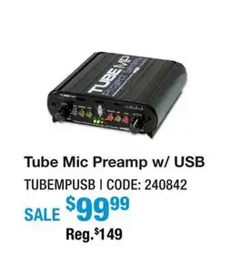 Long & McQuade TUBE MIC PREAMP W/USB offer