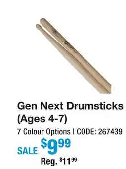 Long & McQuade Gen Next Drumsticks offer