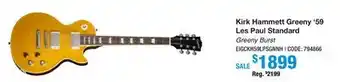 Long & McQuade Kirk Hammett Greeny '59 Les Paul Standard offer