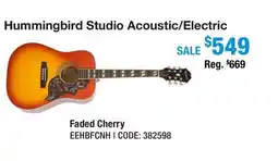 Long & McQuade HUMMINGBIRD STUDIO ACOUSTIC/ELECTRIC offer