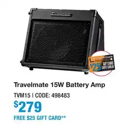 Long & McQuade TRAVELMATE 15W BATTERY AMP offer