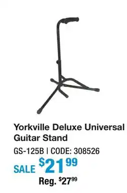 Long & McQuade YORKVILLE DELUXE UNIVERSAL GUITAR STAND offer