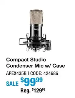 Long & McQuade COMPACT STUDIO CONDENSER MIC W/ CASE offer