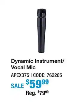 Long & McQuade DYNAMIC INSTRUMENT/ VOCAL MIC offer