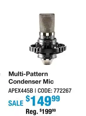 Long & McQuade MULTI-PATTERN CONDENSER MIC offer