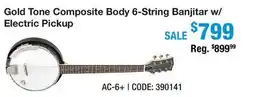 Long & McQuade Gold Tone Composite Body 6-String Banjitar w/ Electric Pickup offer