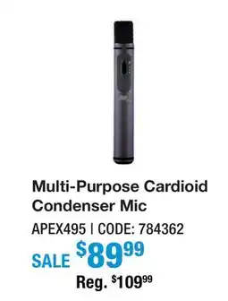 Long & McQuade Apex495 Multi-Purpose Cardioid Condenser Microphone offer