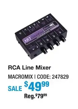 Long & McQuade RCA Line Mixer offer