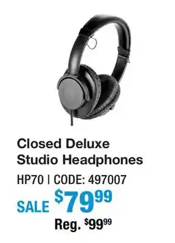 Long & McQuade DELUXE STUDIO HEADPHONES offer