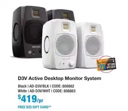 Long & McQuade D3V ACTIVE DESKTOP MONITOR SYSTEM offer