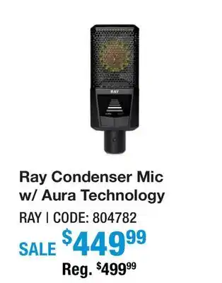 Long & McQuade RAY CONDENSER MIC W/ AURA TECHNOLOGY offer