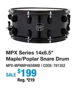 Long & McQuade MPX SERIES 14X6.5 MAPLE/POPLAR SNARE DRUM offer