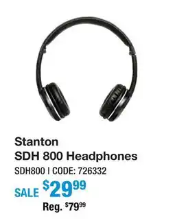 Long & McQuade STANTON SDH 800 HEADPHONES offer