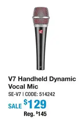 Long & McQuade V7 HANDHELD DYNAMIC VOCAL MIC offer