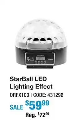 Long & McQuade STARBALL LED LIGHTING EFFECT offer