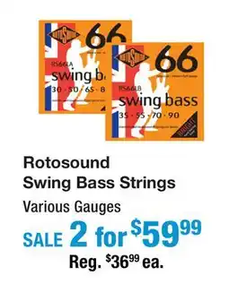 Long & McQuade ROTOSOUND SWING BASS STRINGS offer