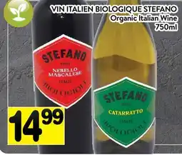 Supermarché PA VIN ITALIEN BIOLOGIQUE STEFANO |Organic Italian Wine offer