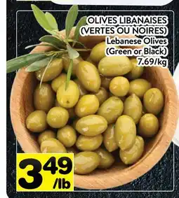 Supermarché PA OLIVES LIBANAISES (VERTES OU NOIRES) | Lebanese Olives (Green or Black) offer
